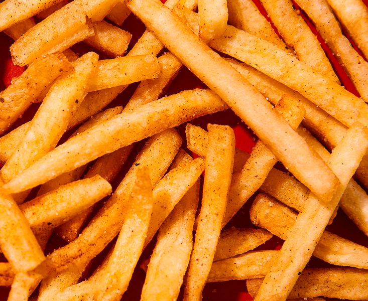 Seasoned Waffle Fries crispy and golden